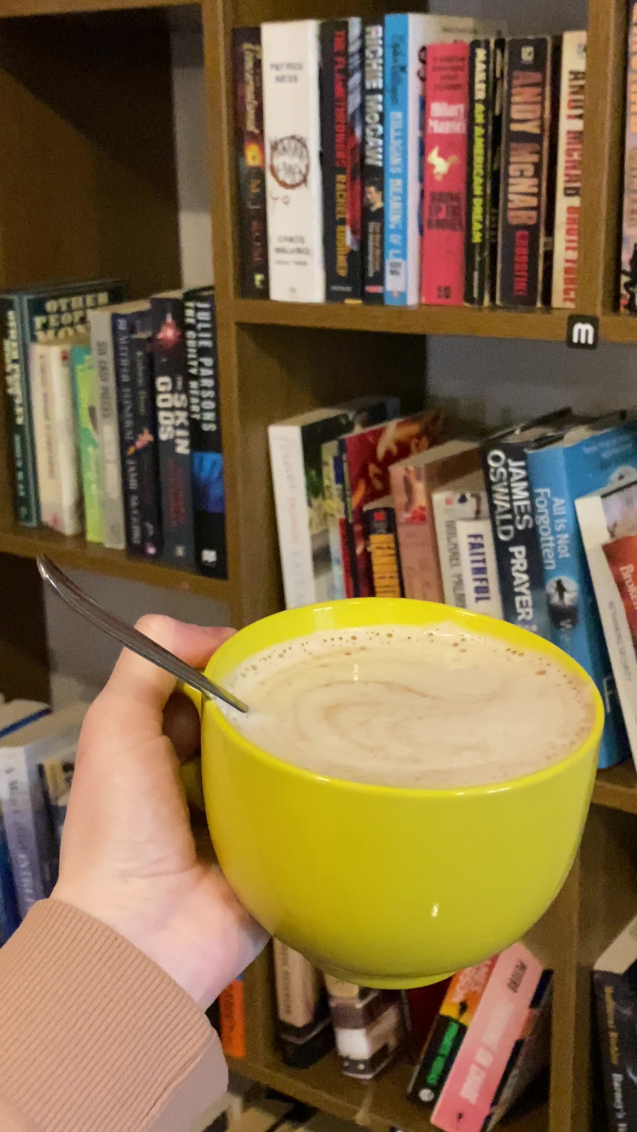 Drink Coco Surrounded by Books