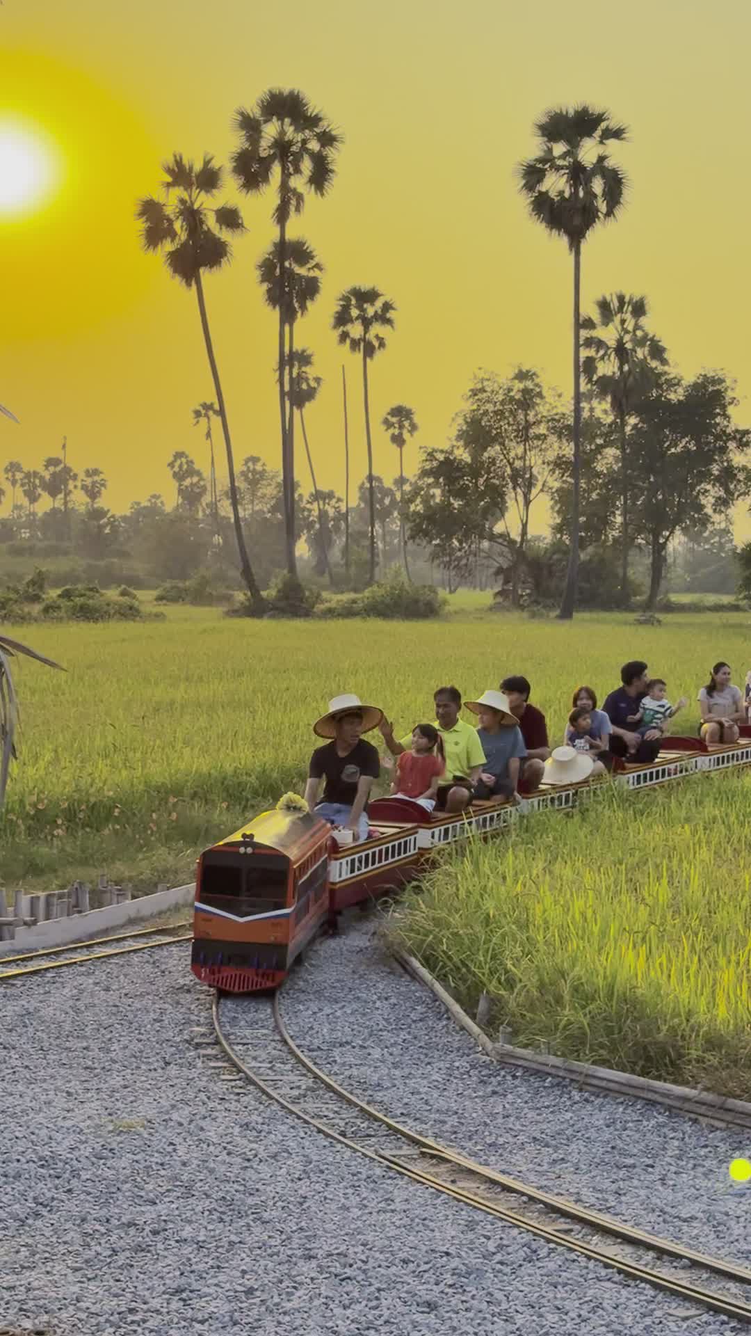 Toy Train cafe in the rice fields