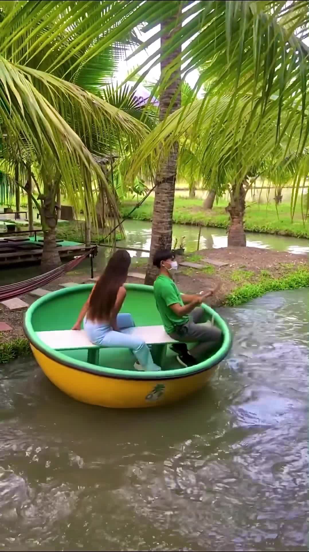Coolest cafe with coconut boats