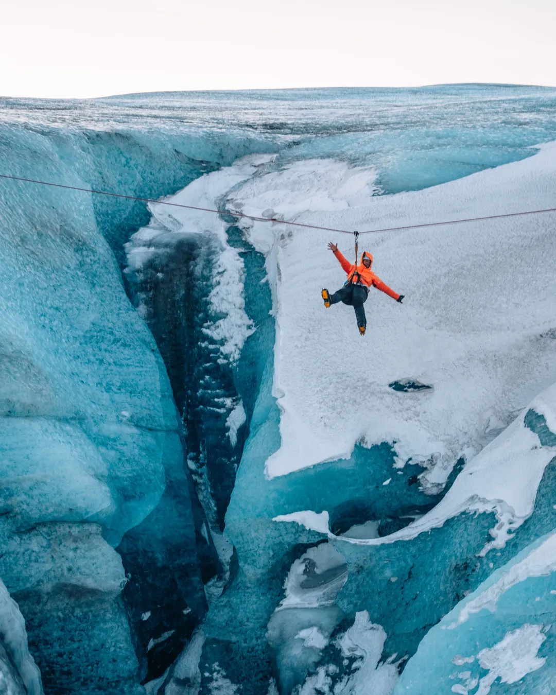 Zipline on a Glacier