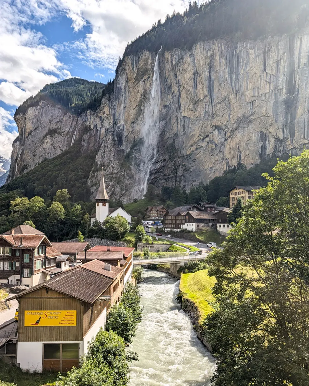 Tirage Photographique Vintage Suisse Wengen - Route De La Petite Scheidegg Vers Lauterbrunnen Circa 1900