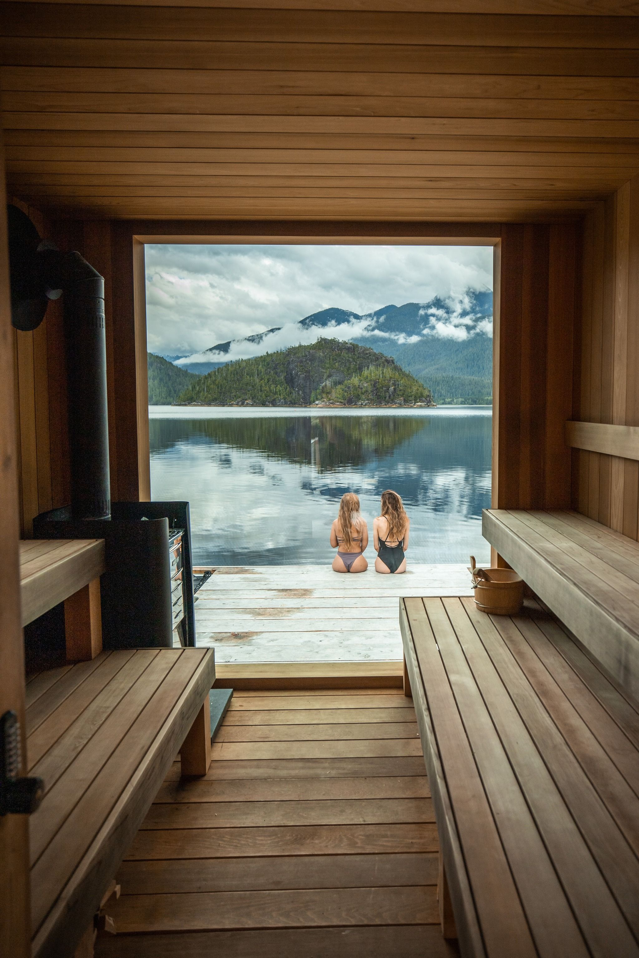 Tofino Resort + Marina Remote floating sauna