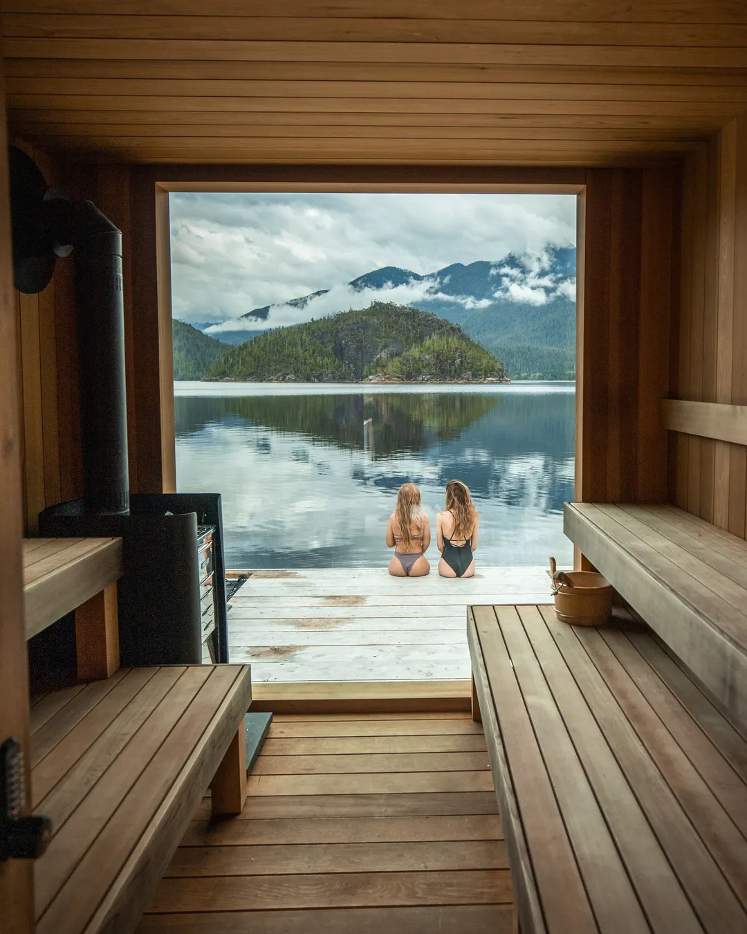 Tofino Resort + Marina Remote floating sauna