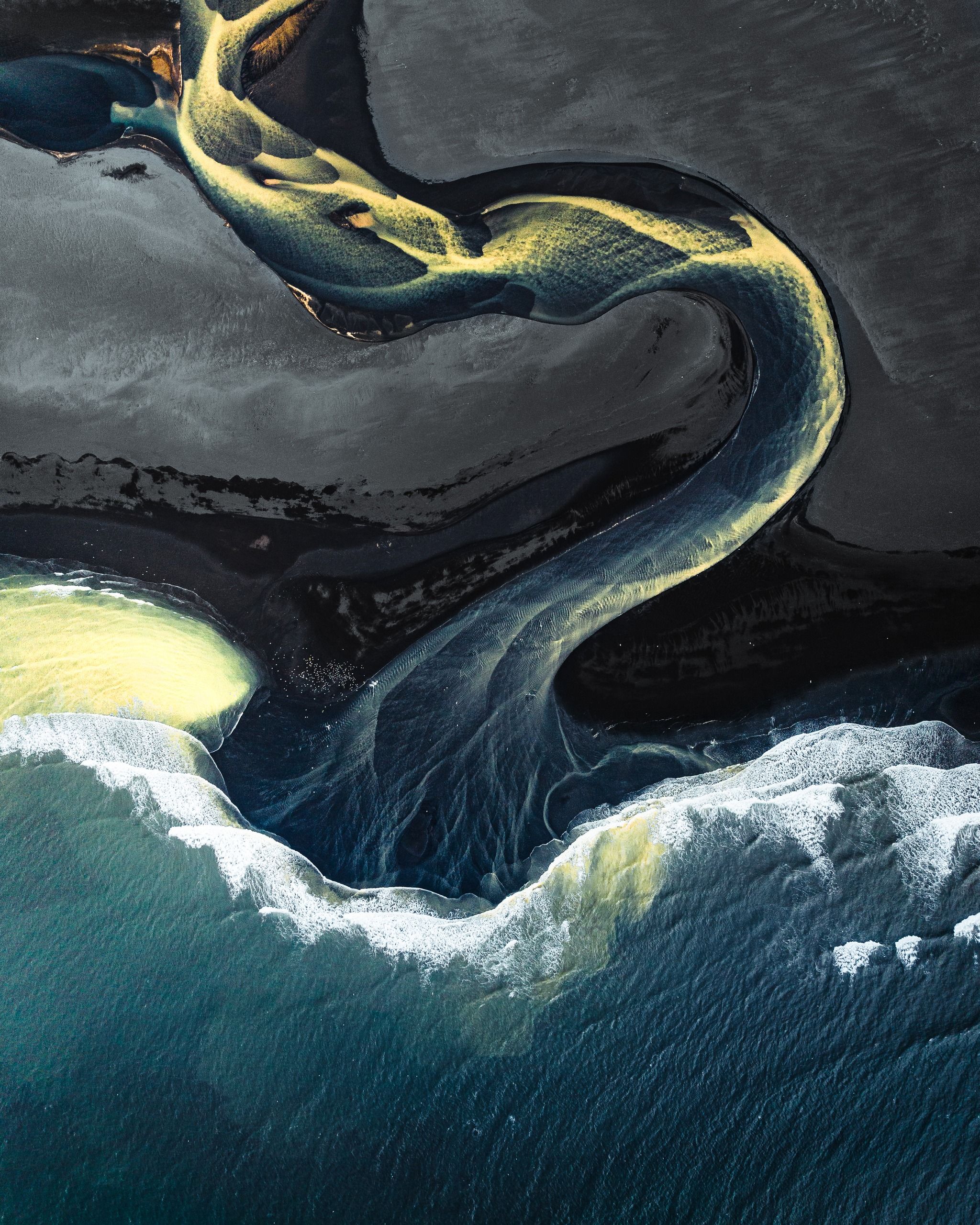 Yellow Glacier River Delta