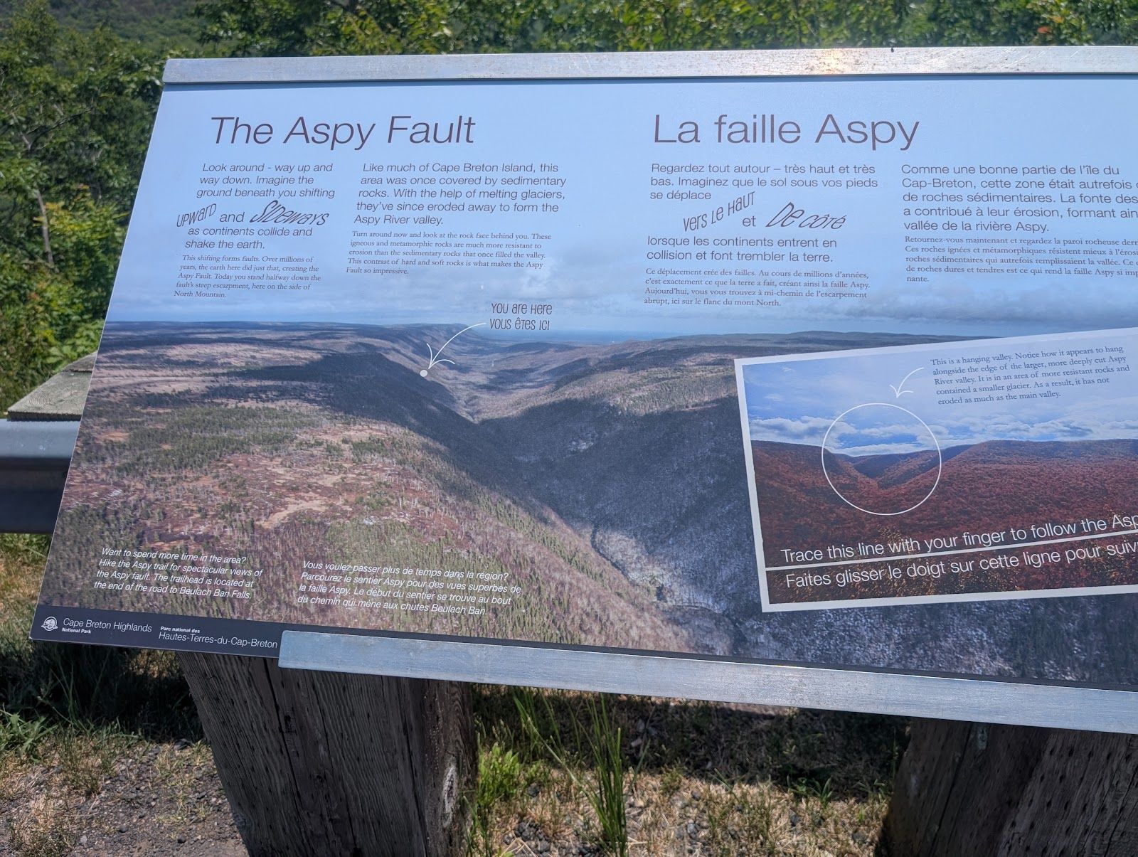 North Mountain look-off - The Aspy Fault