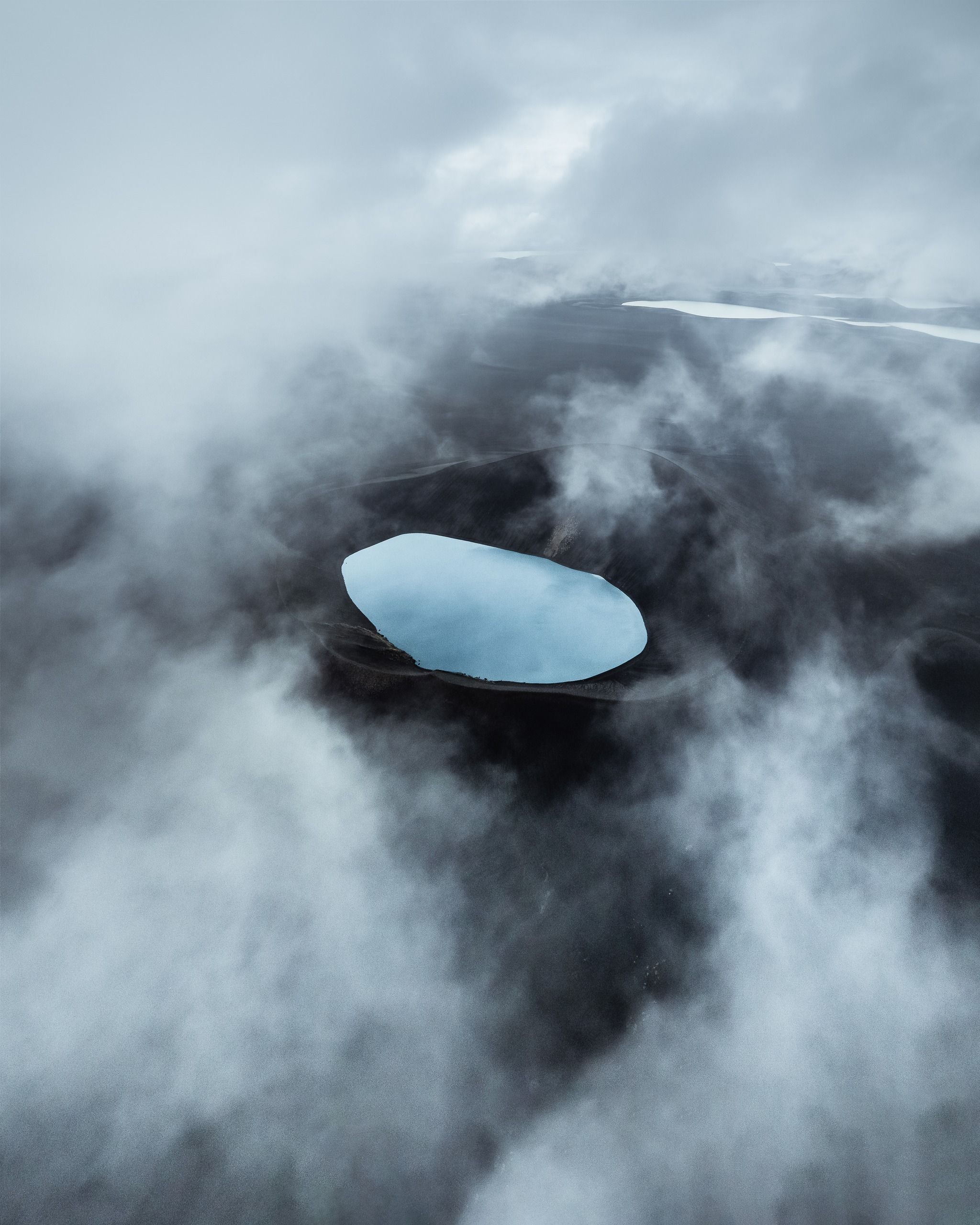 Crater lake in the Icelandic Highlands