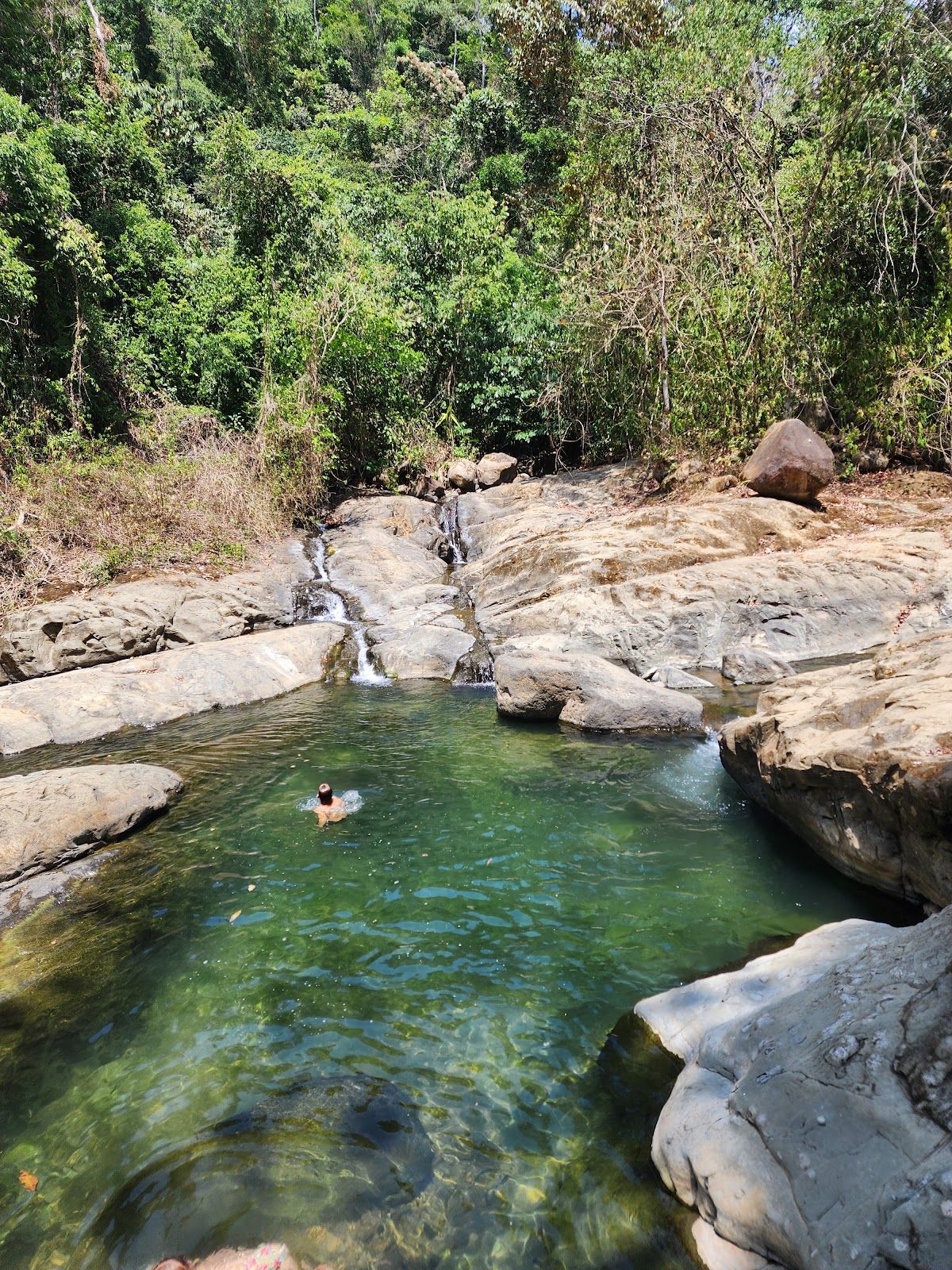 Waterfall and hidden natural pools