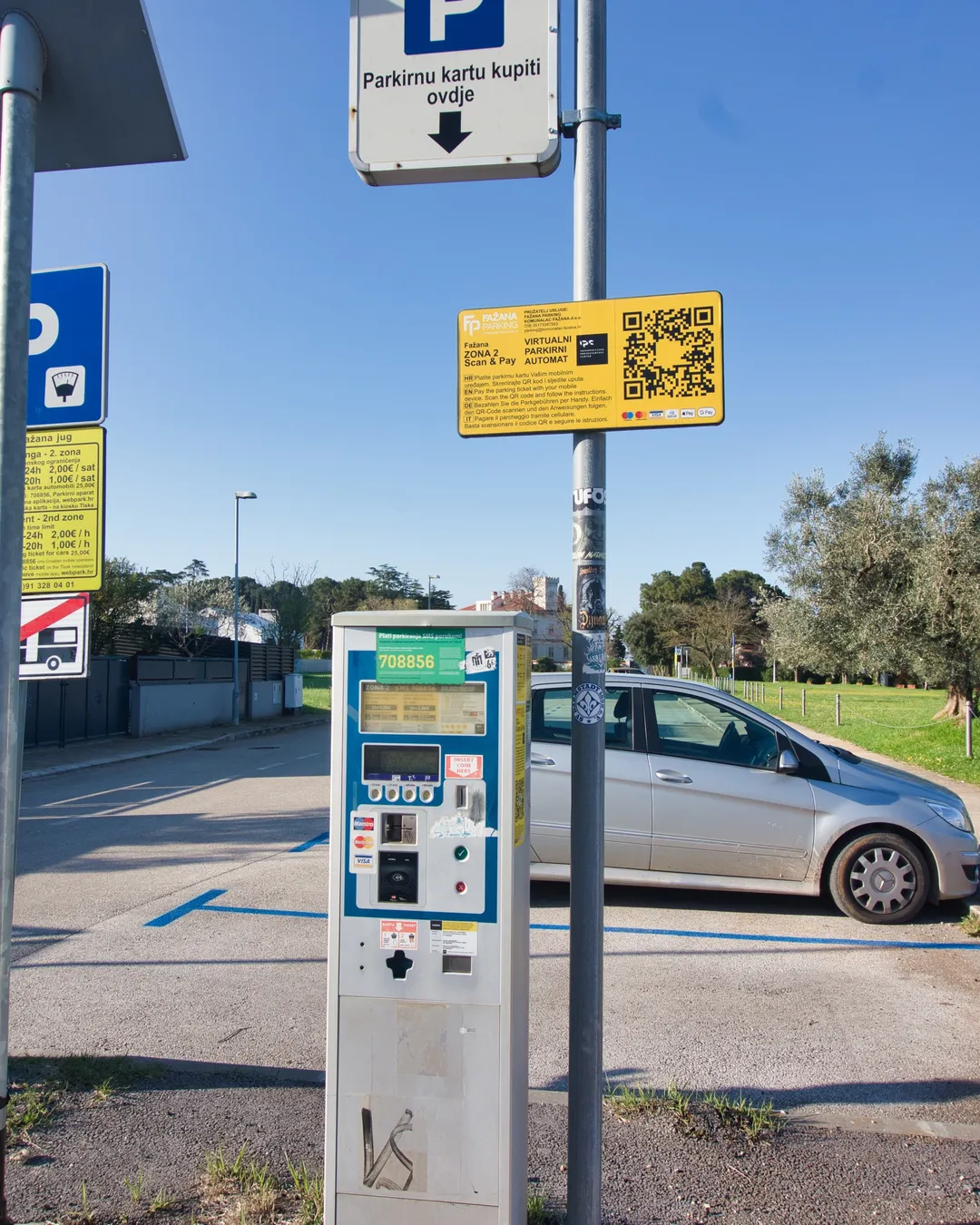 Fazana: Günstiger Parkplatz in Zona 2