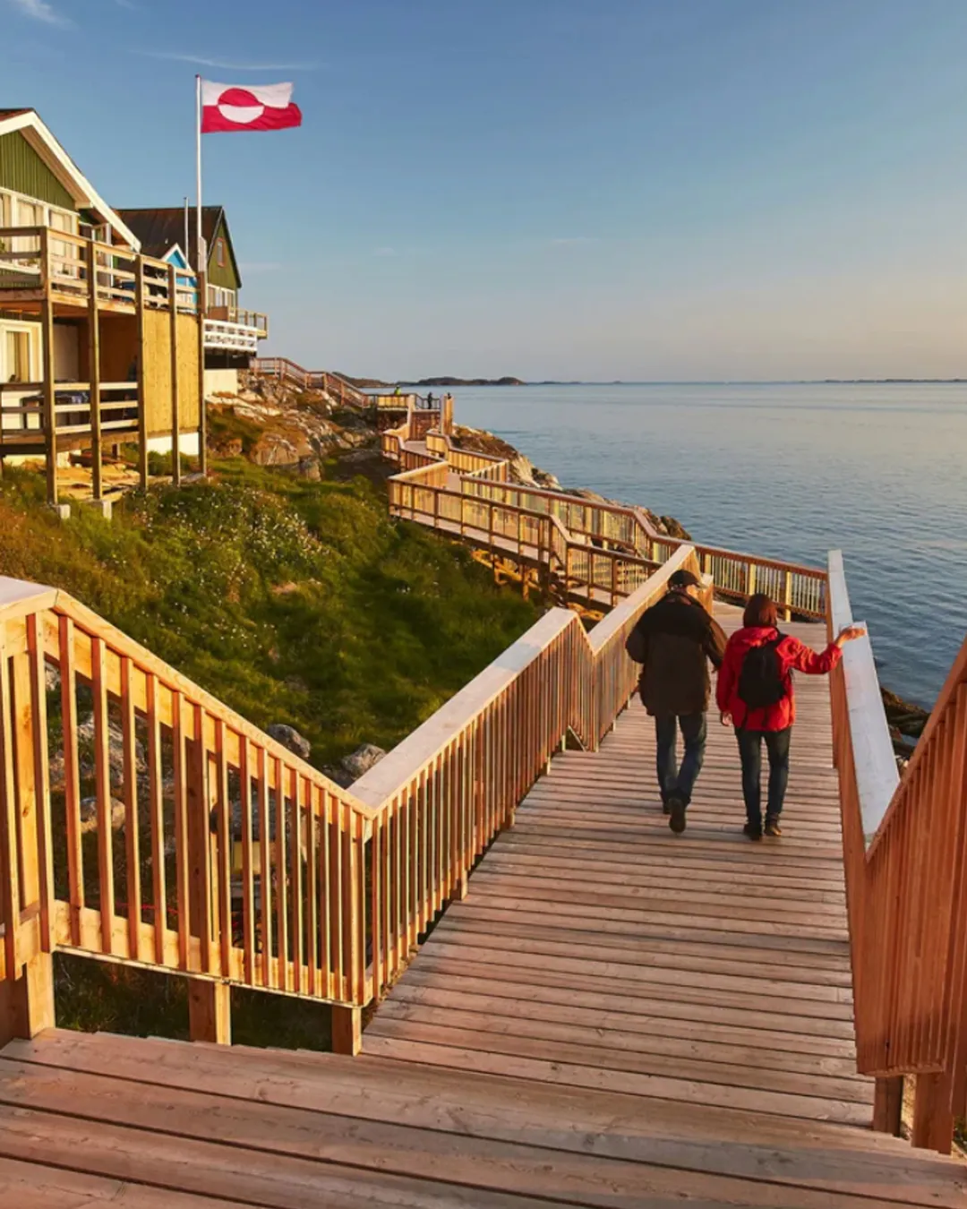 Stairs along the coast in Nuuk