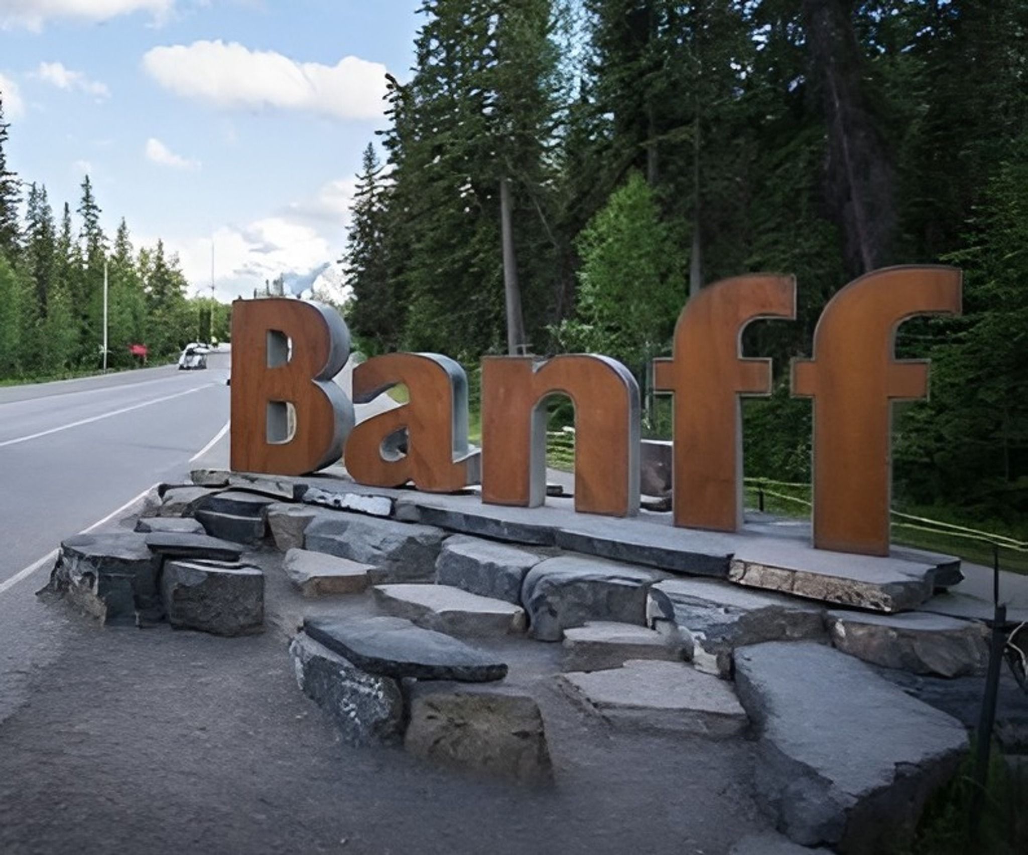 Banff Town Sign