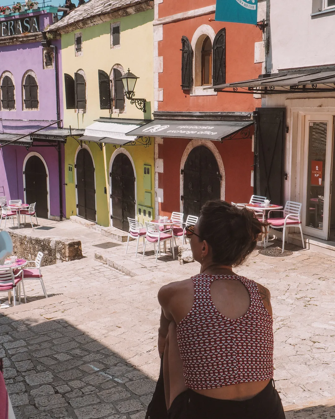 Beautiful street with colourful houses