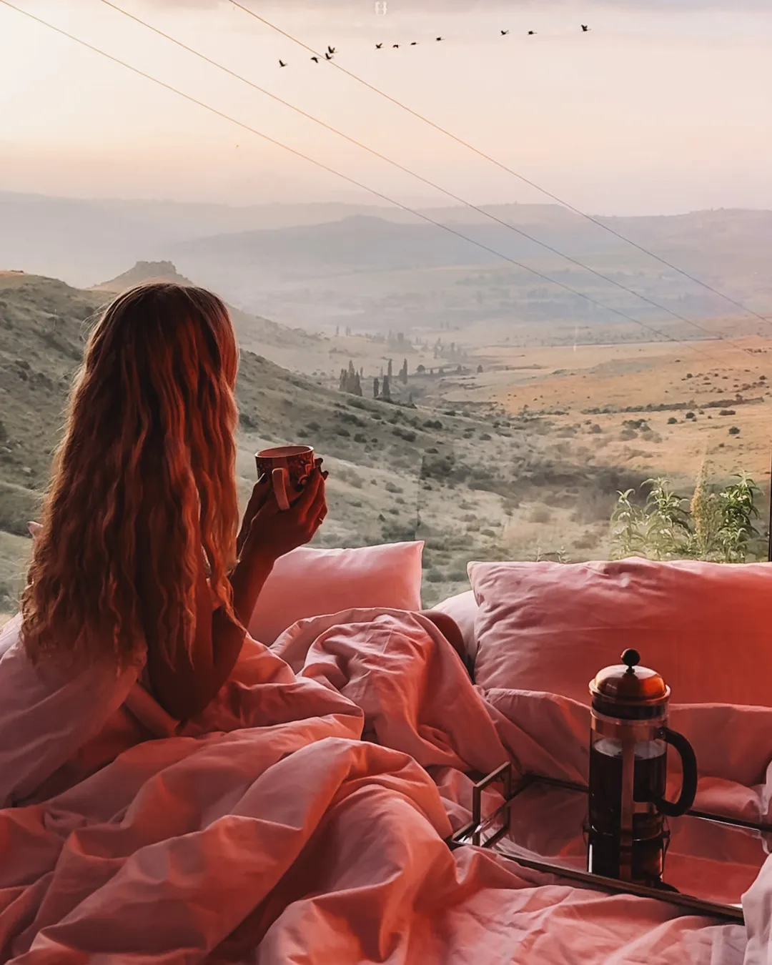 Wake up in a luxury mountain cabin 