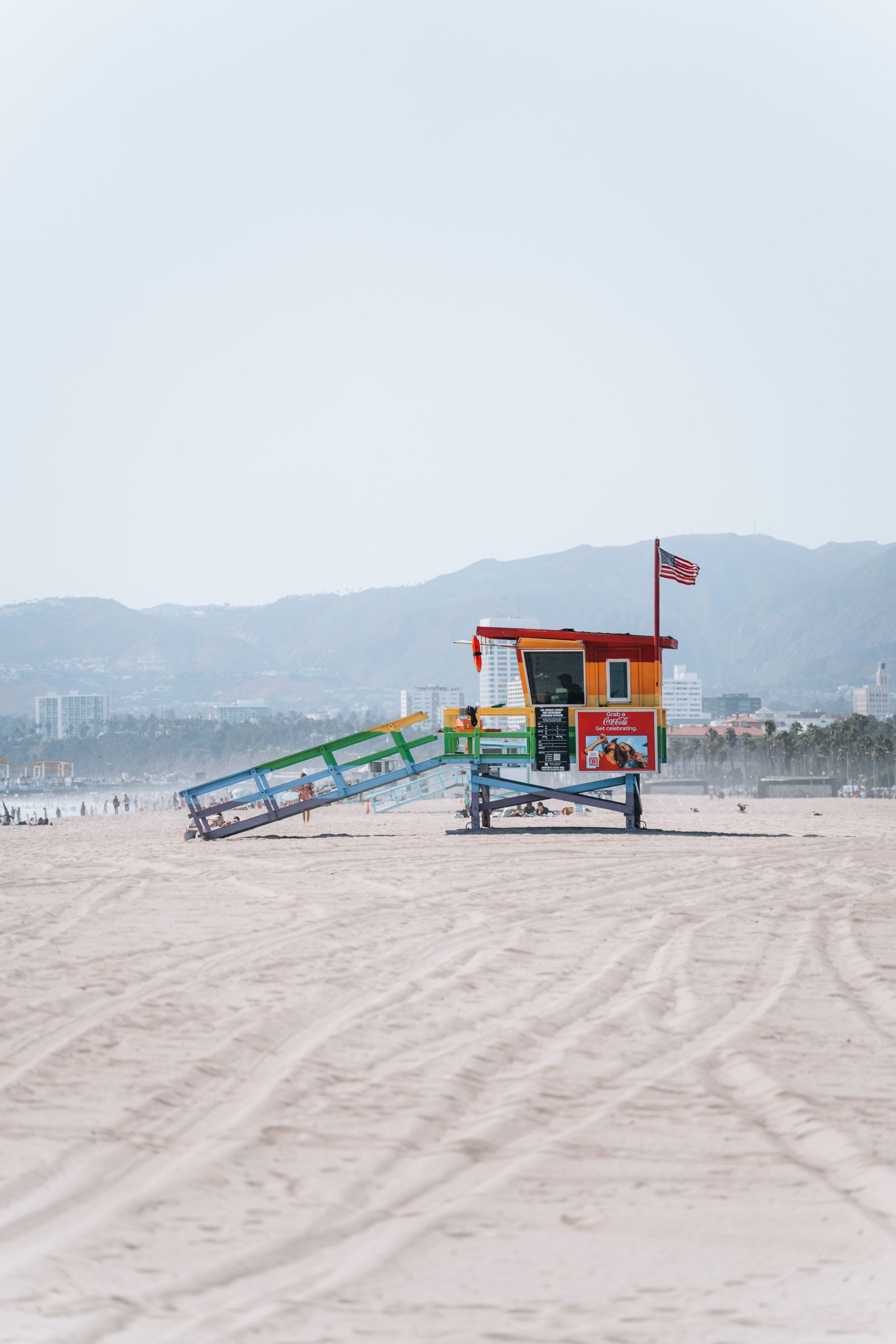 Venice Pride Flag Lifeguard Tower
