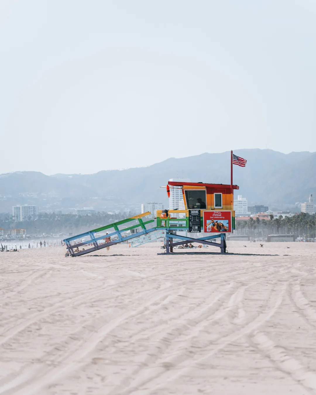 Venice Pride Flag Lifeguard Tower