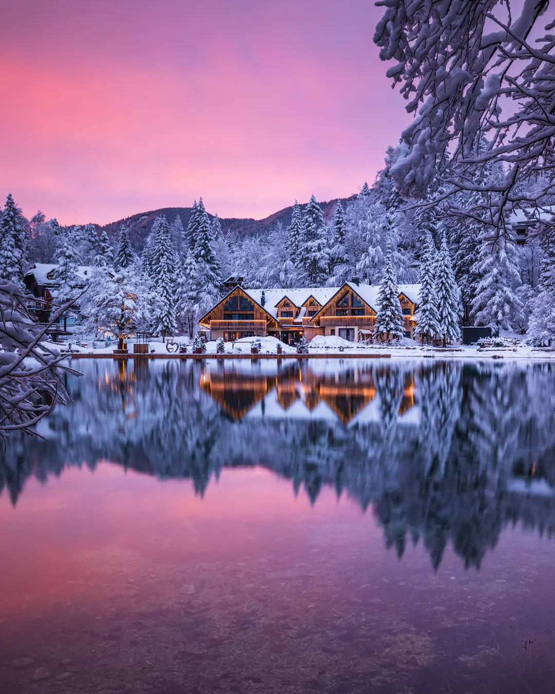 The Red Cabin in Winter. This exercise of going back in time and… | by Ole  Henrik Skjelstad | Medium, image size:1080x1350