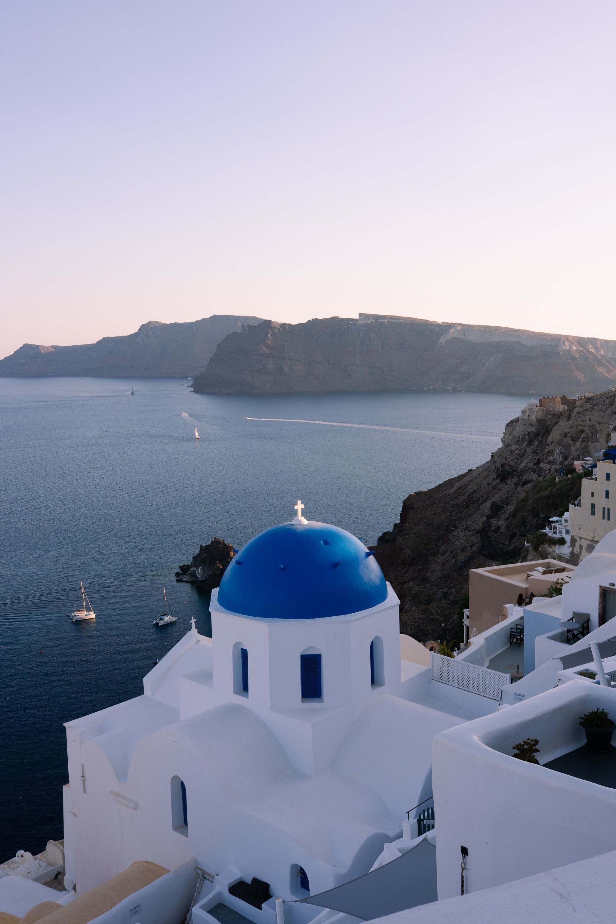 Blue Domed Church Santorini