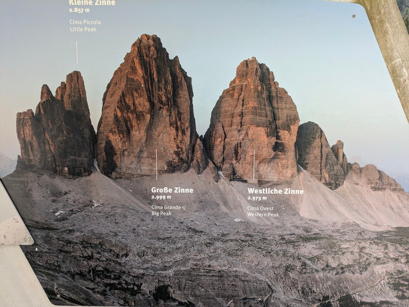 Viewpoint on the Three Peaks of Lavaredo