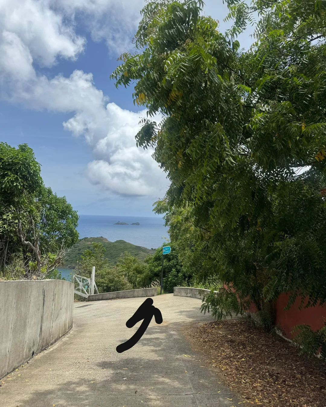 On the way to Colombier from above