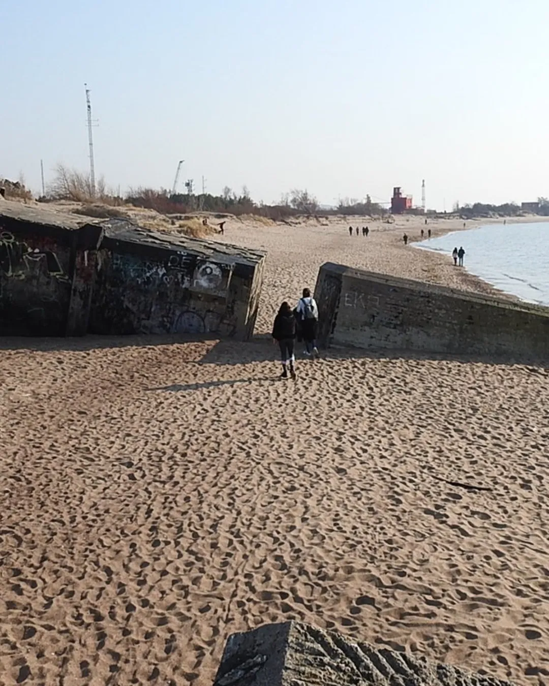 Bunkers on the beach