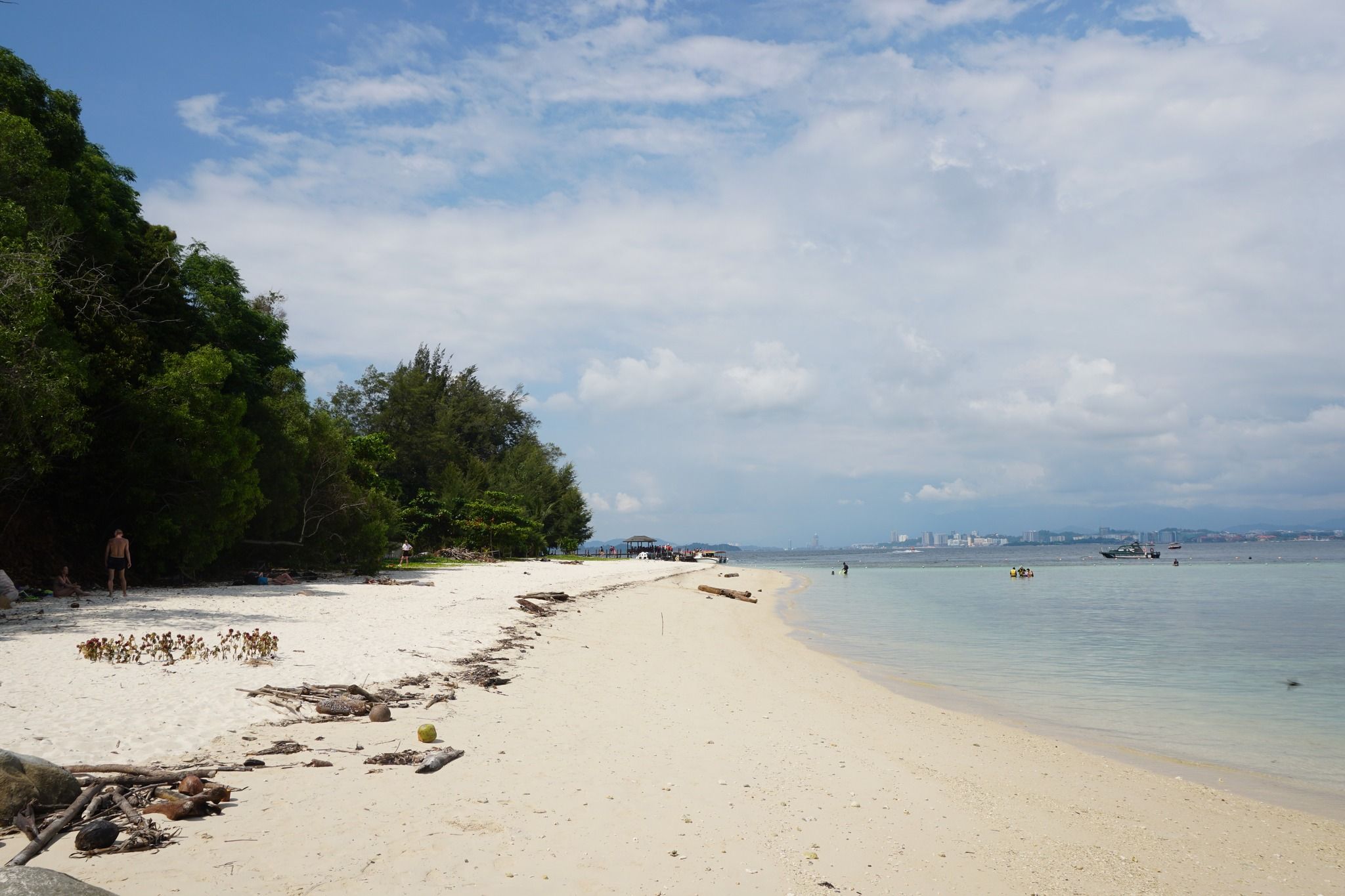 Quiet local beach on a tiny island