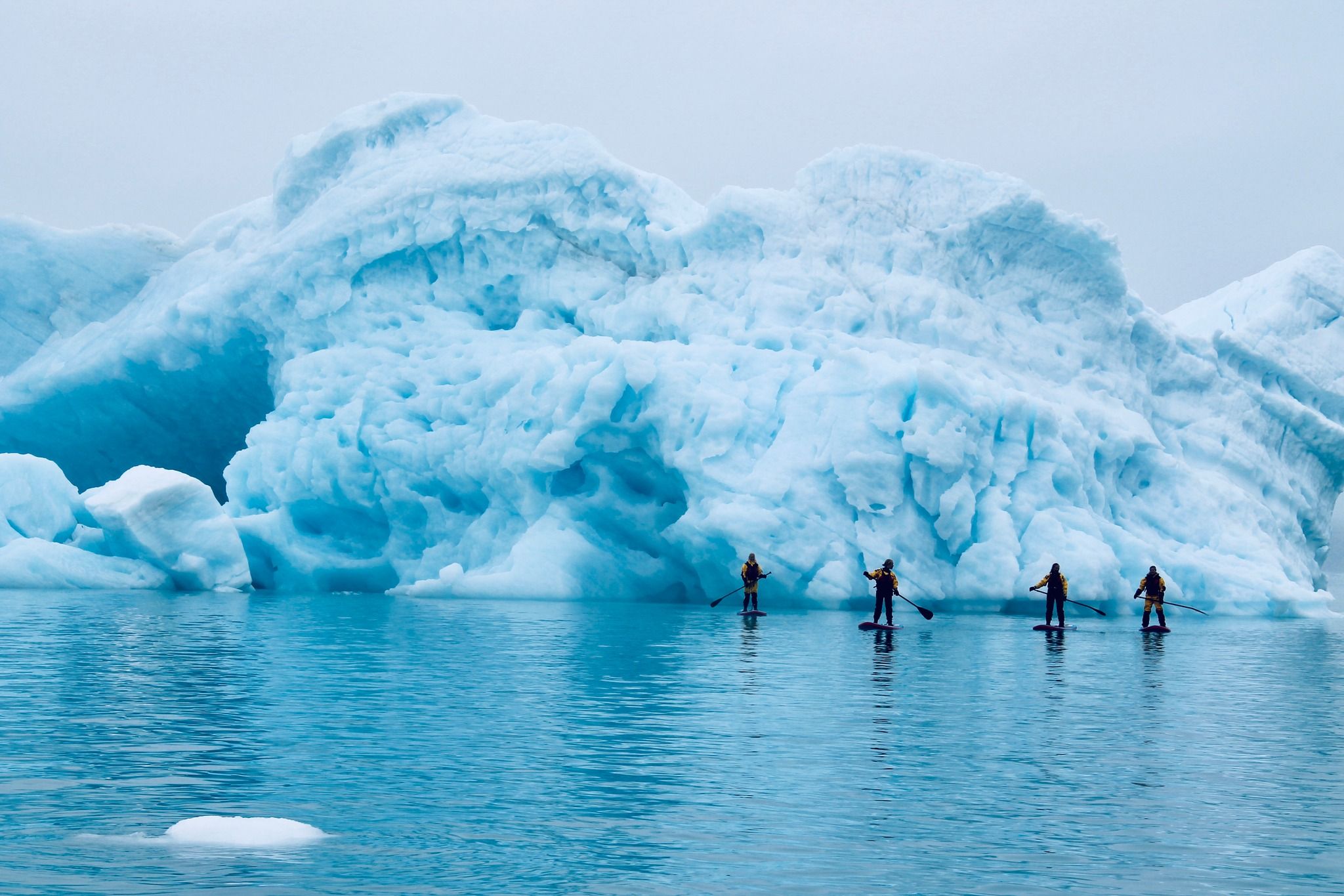 Paddleboarding in Nuuk Icefiord